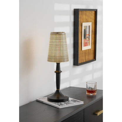 Devon Black Table Lamp (Built-in Battery)