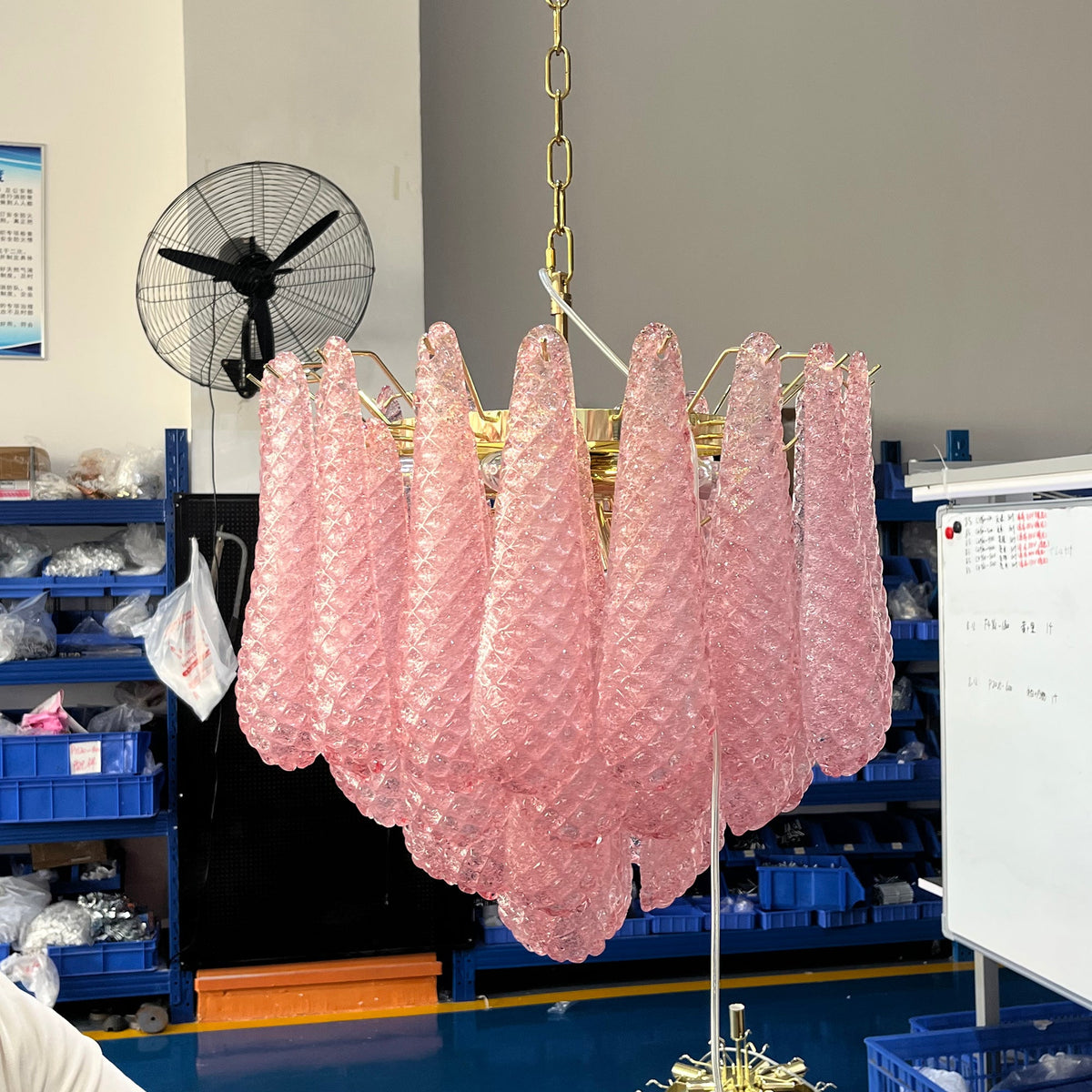 Drop Pink Chandelier