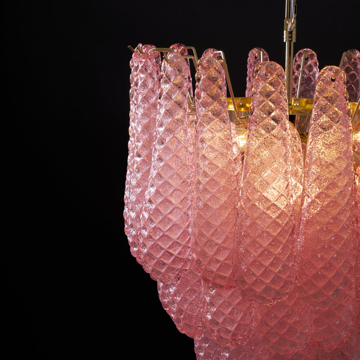 Drop Pink Chandelier