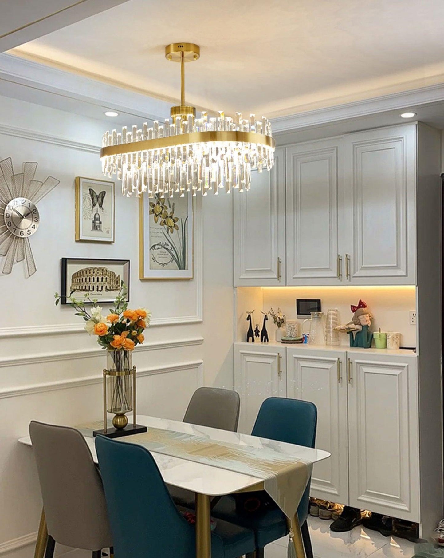 Drum Glass Chandelier