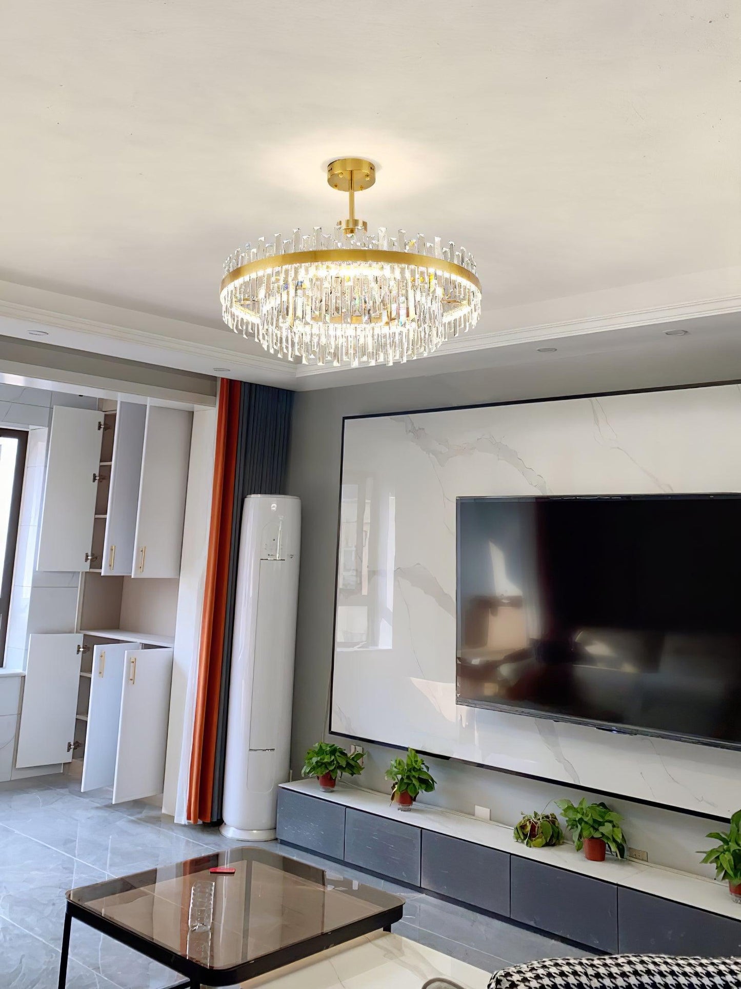 Drum Glass Chandelier