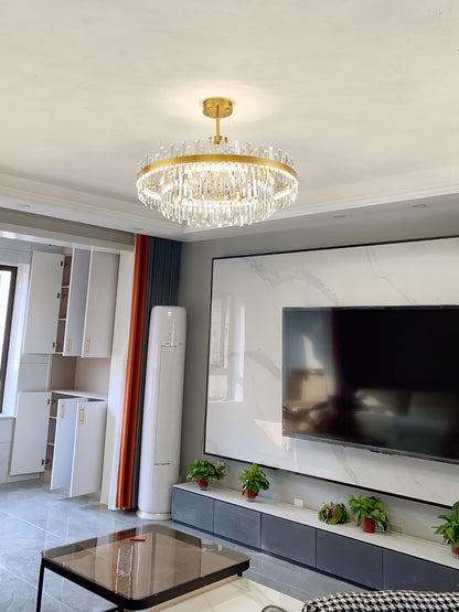 Drum Glass Chandelier