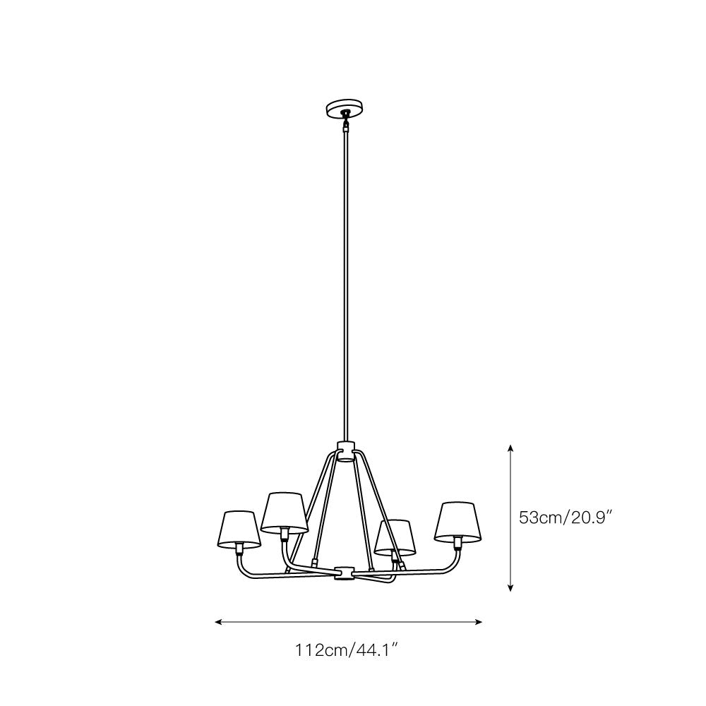 Dudley Brass Chandelier