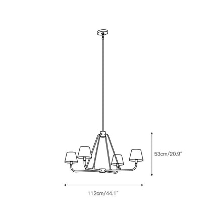 Dudley Brass Chandelier
