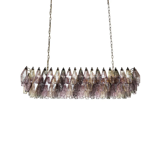 Elegant Multicolored Murano Poliedri Chandelier