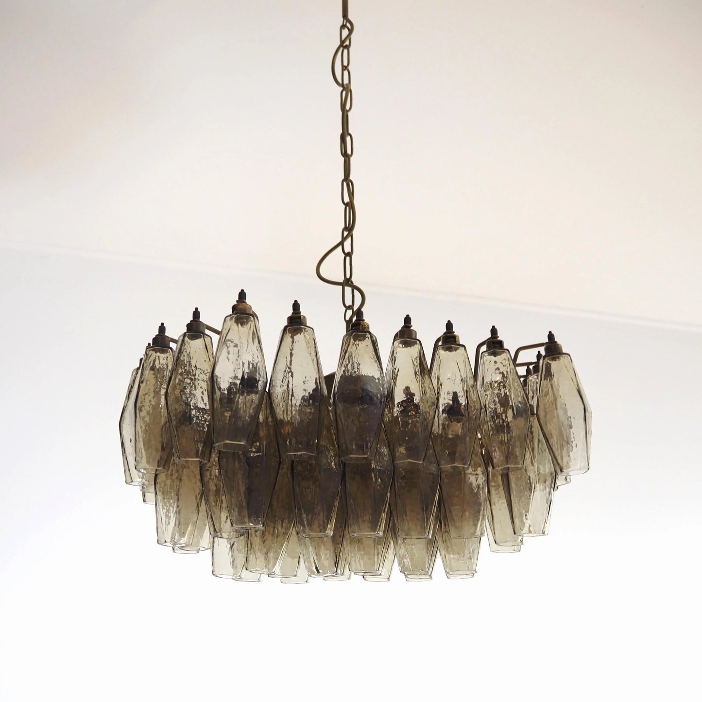 Poliedri Murano Smoked Chandelier