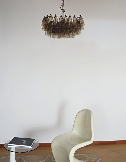 Poliedri Murano Smoked Chandelier