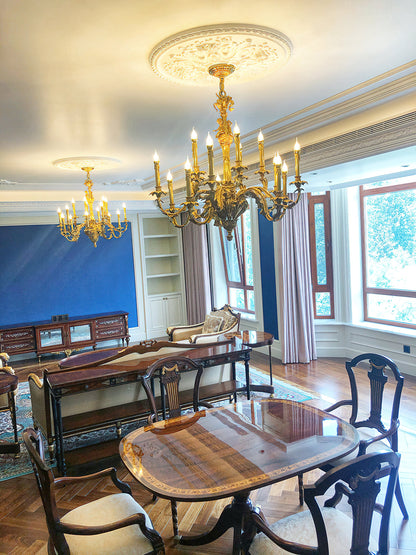 Eloise Brass Leaf Chandelier