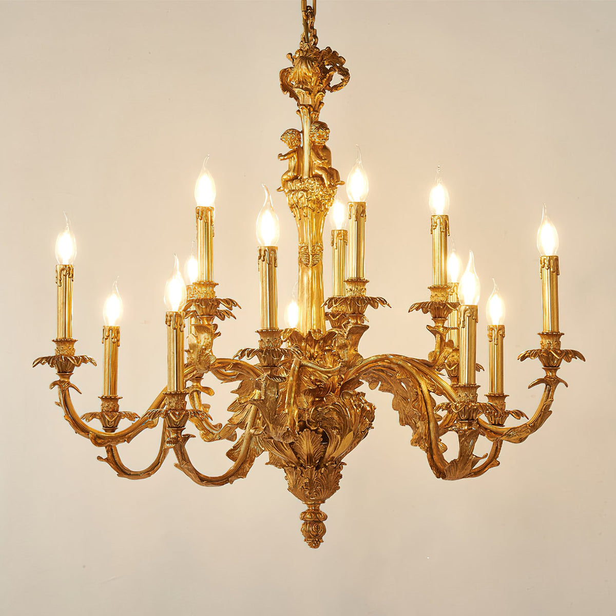 Eloise Brass Leaf Chandelier
