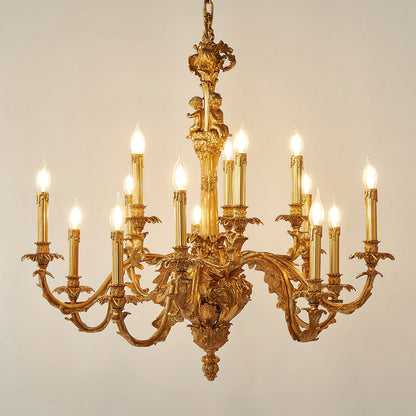 Eloise Brass Leaf Chandelier