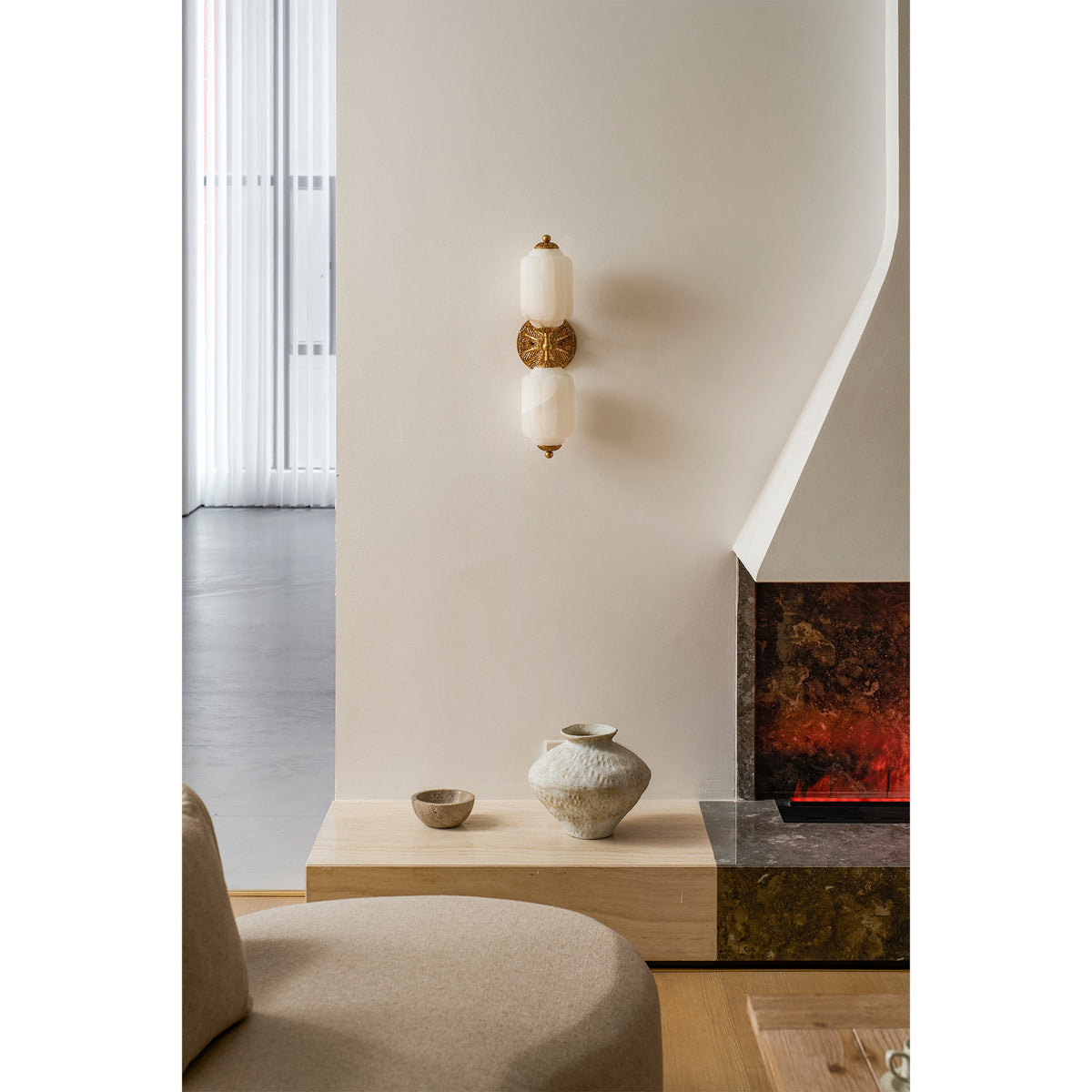 Eloise Scallop Alabaster Wall Sconce