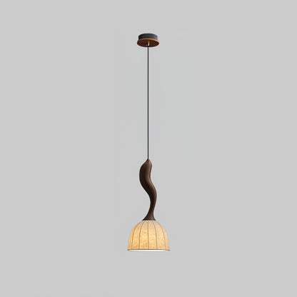 Elowen Twisted Wood Pendant Light