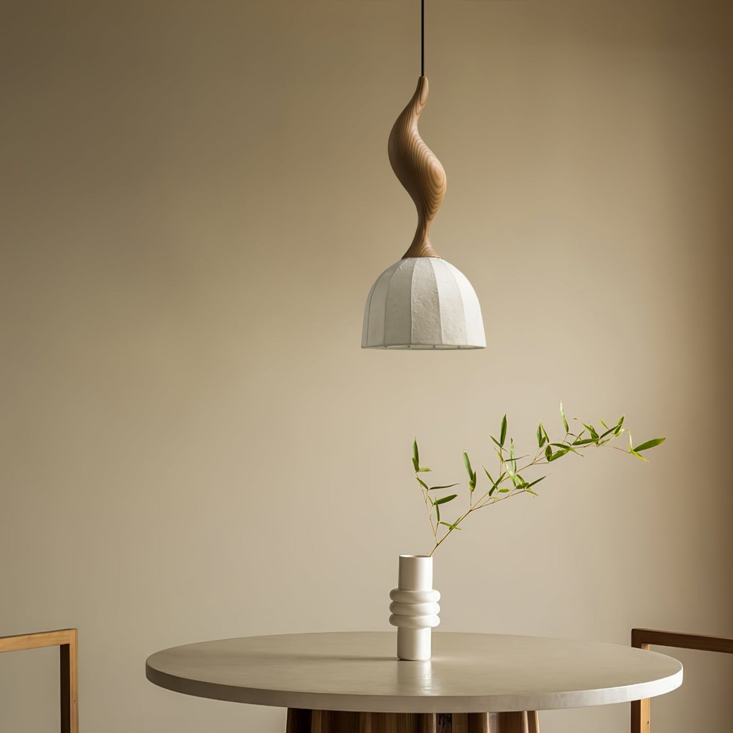Elowen Twisted Wood Pendant Light