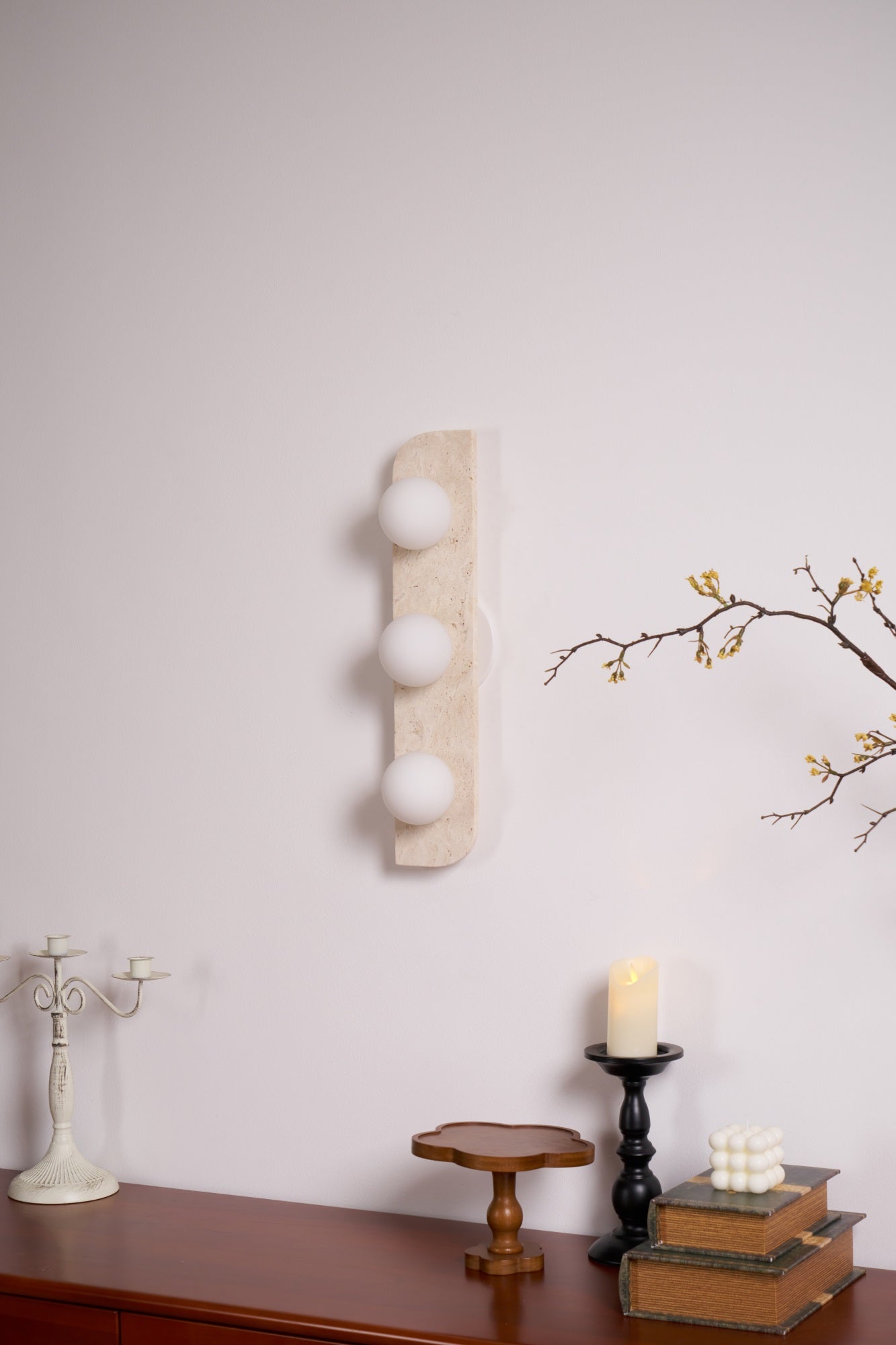 Elysian Travertine Wall Light