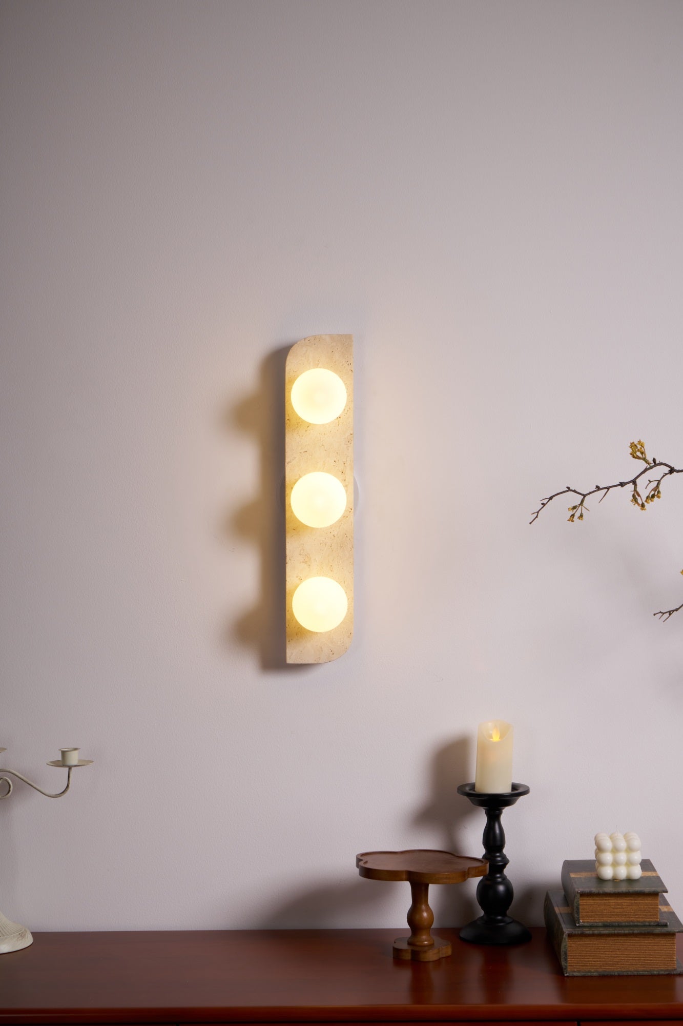Elysian Travertine Wall Light