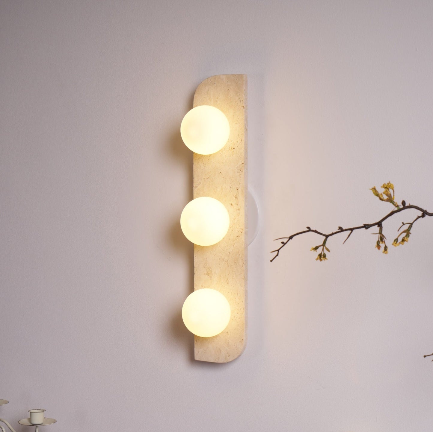 Elysian Travertine Wall Light