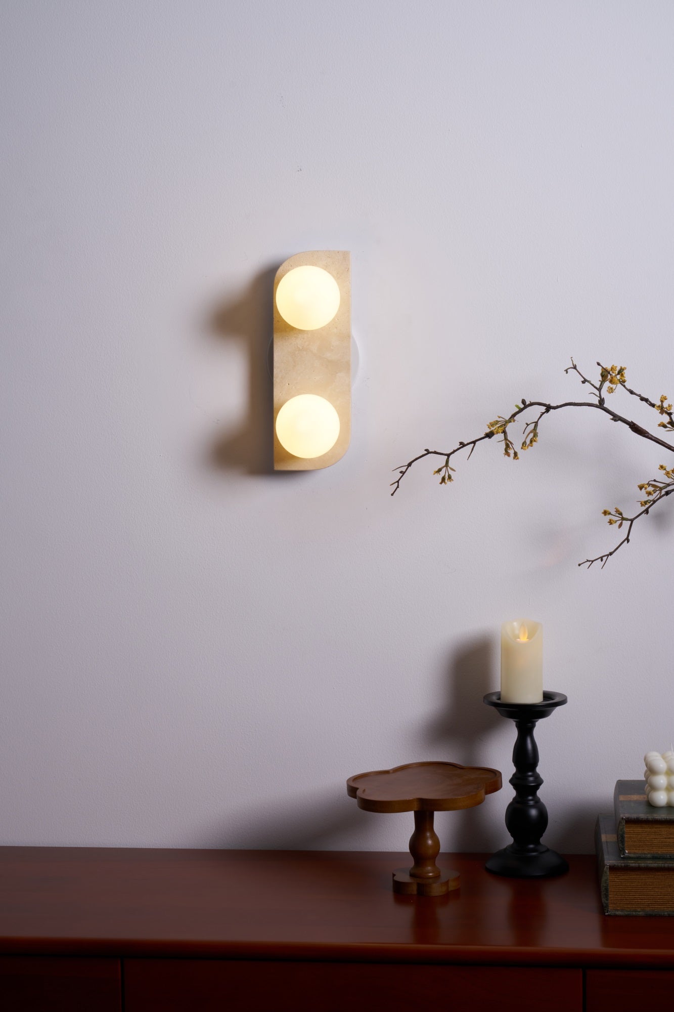 Elysian Travertine Wall Light