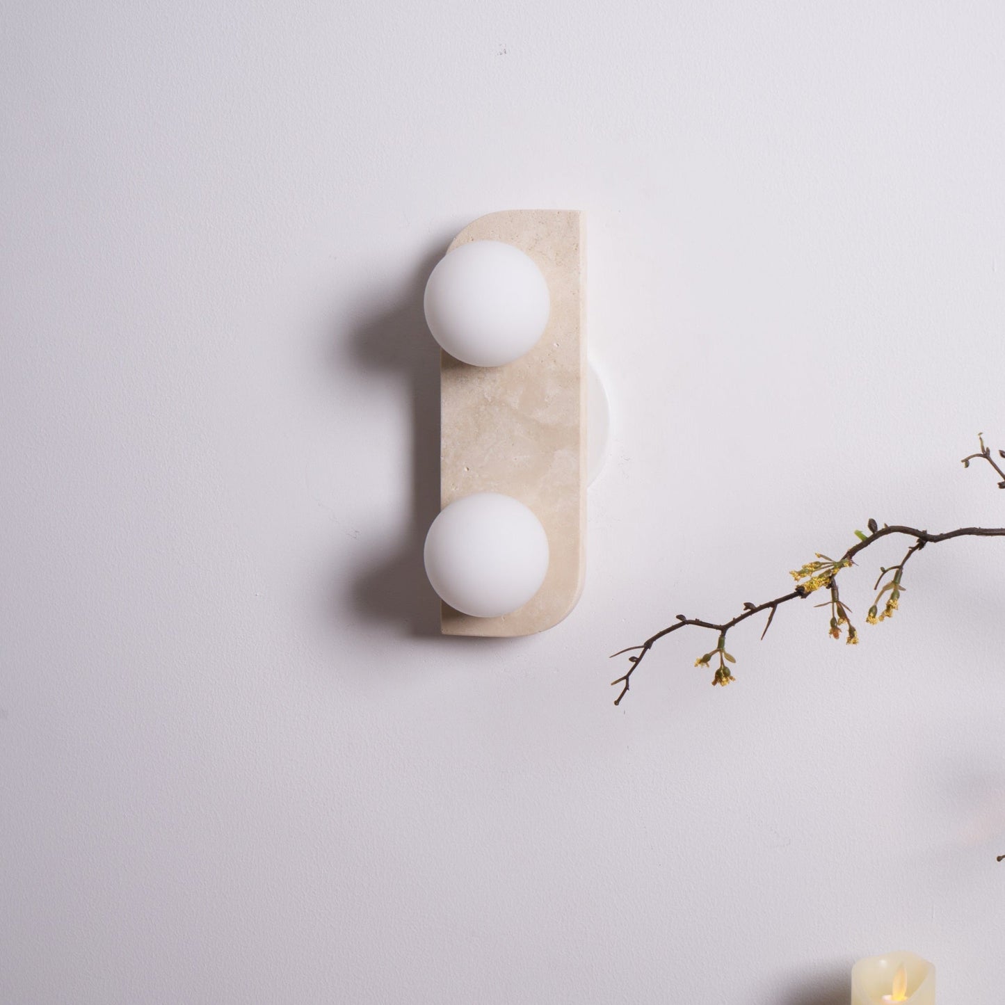 Elysian Travertine Wall Light