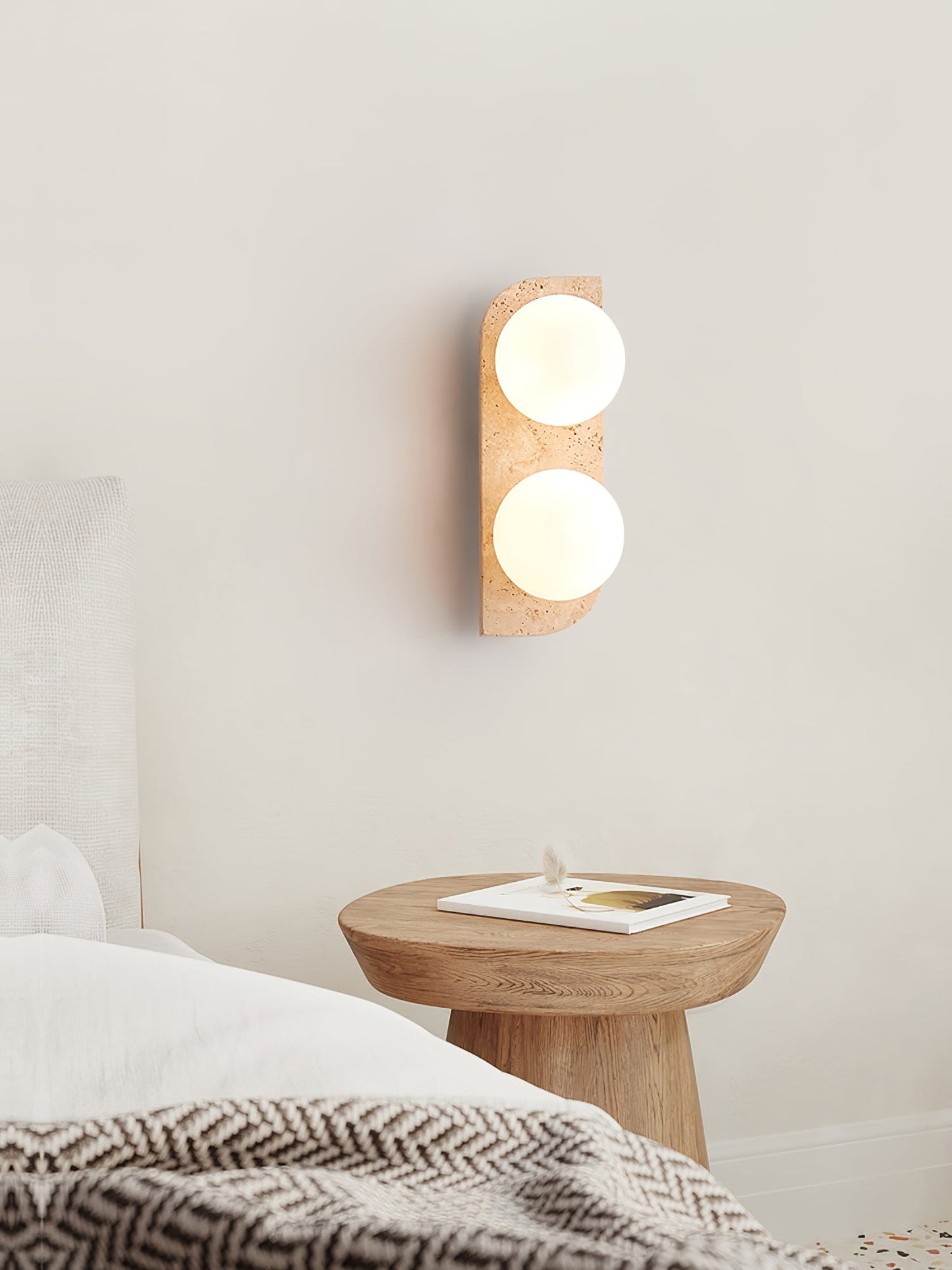 Elysian Travertine Wall Light
