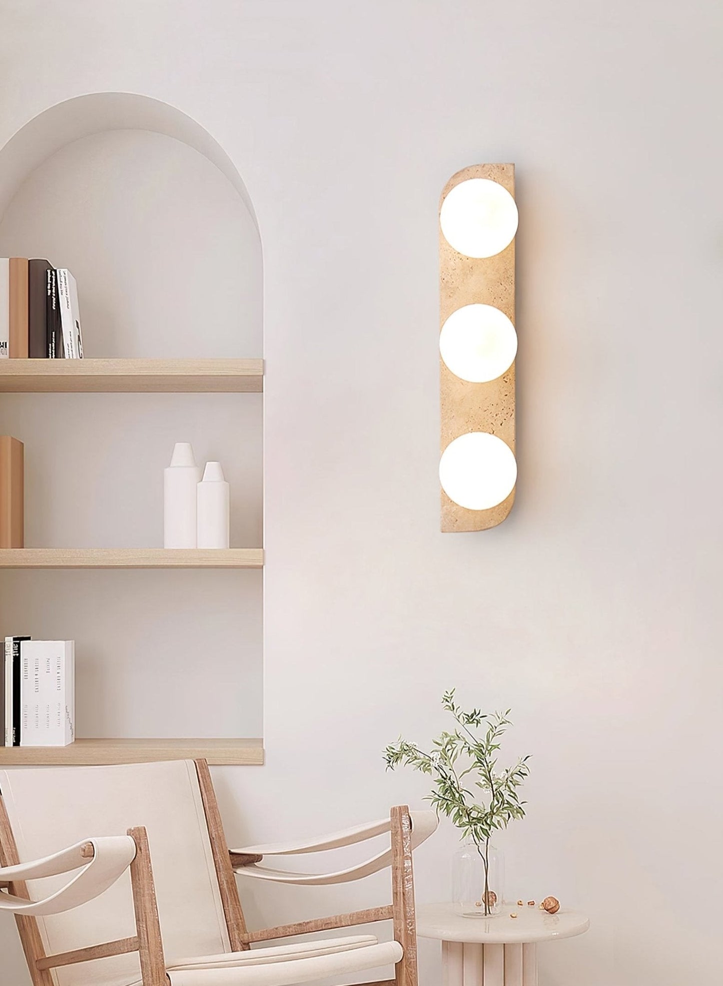 Elysian Travertine Wall Light