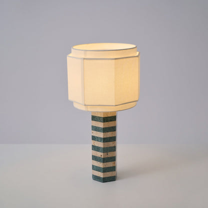 Modari Striped Stone Table Lamp