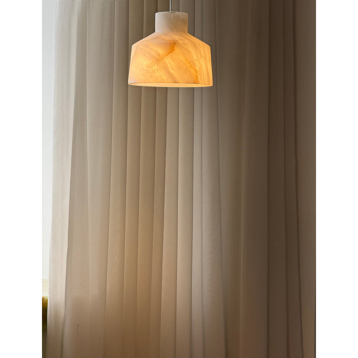 Etruscan Alabaster Pendant Lamp