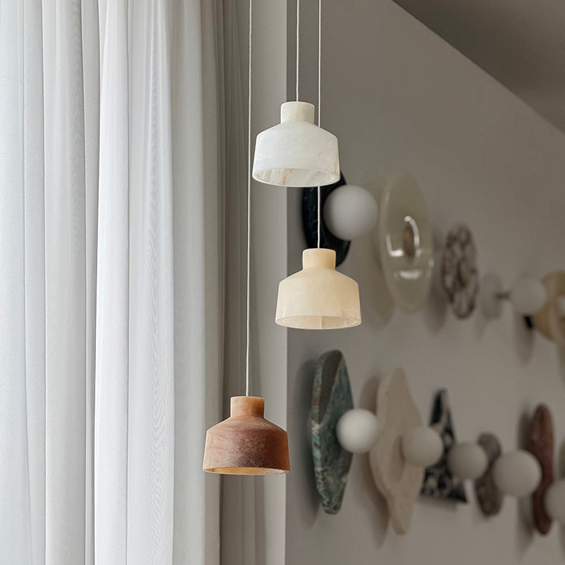 Etruscan Alabaster Pendant Lamp