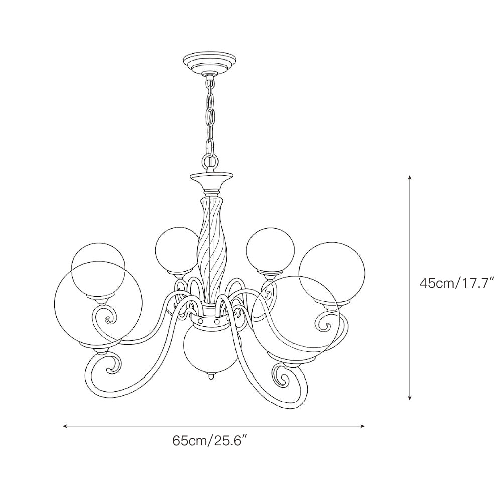 Evelyn Glass Chandelier