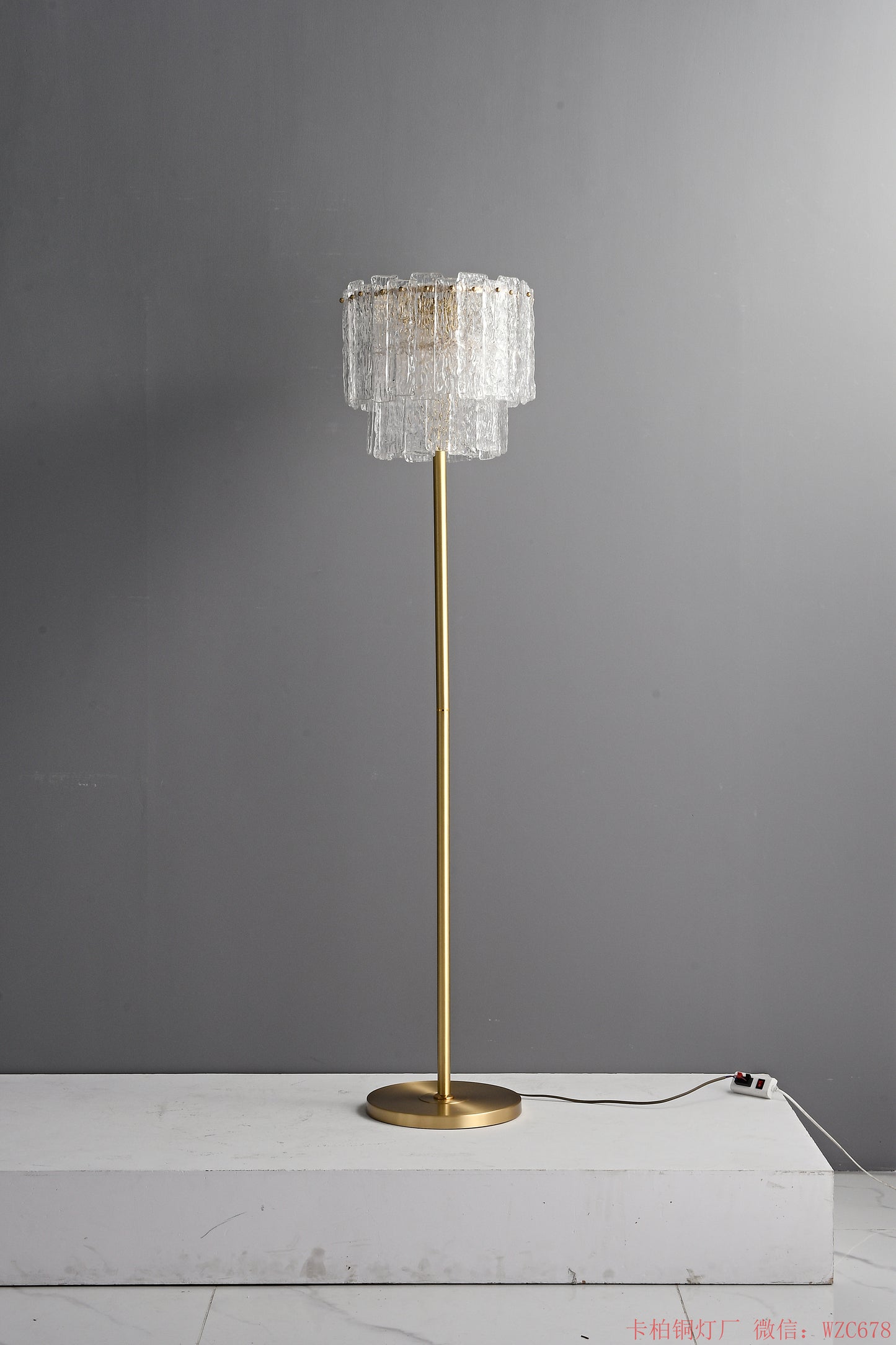 Crystal Glass floor lamp