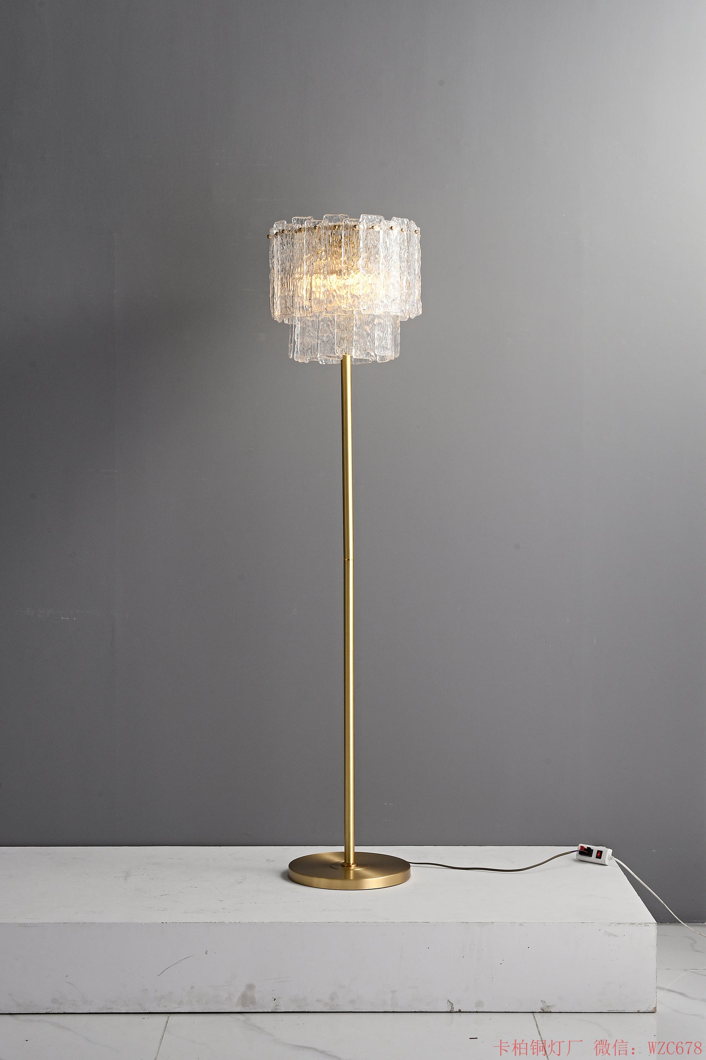Crystal Glass floor lamp