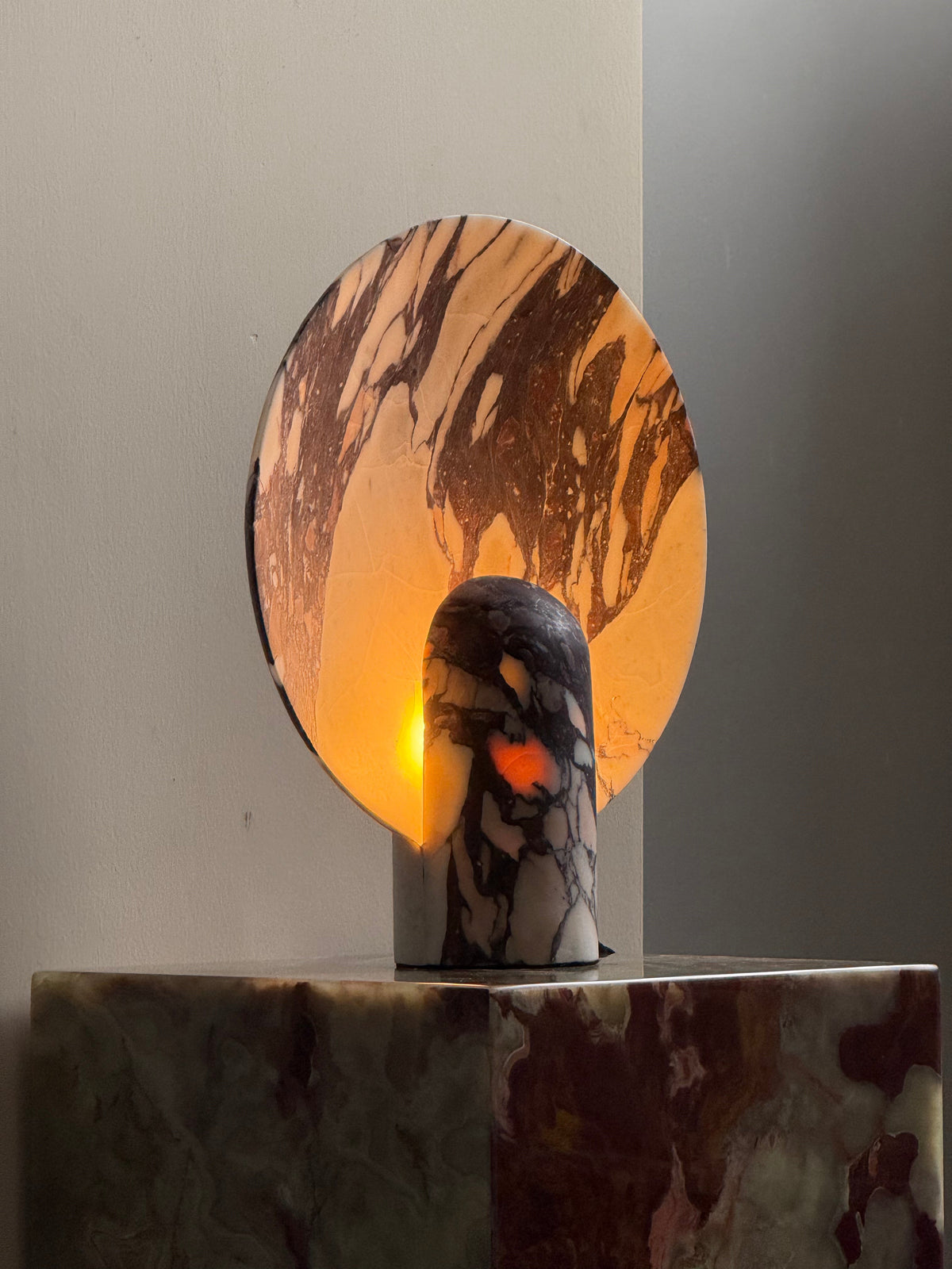 Fan Marble Table Lamp