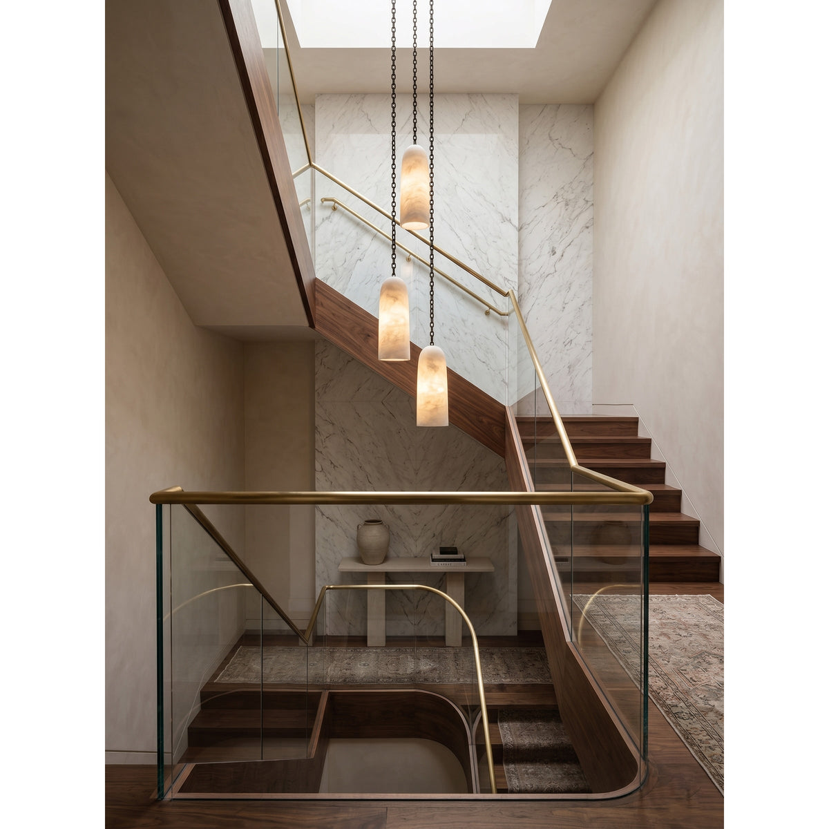 Figure Spanish Chain Alabaster Chandelier
