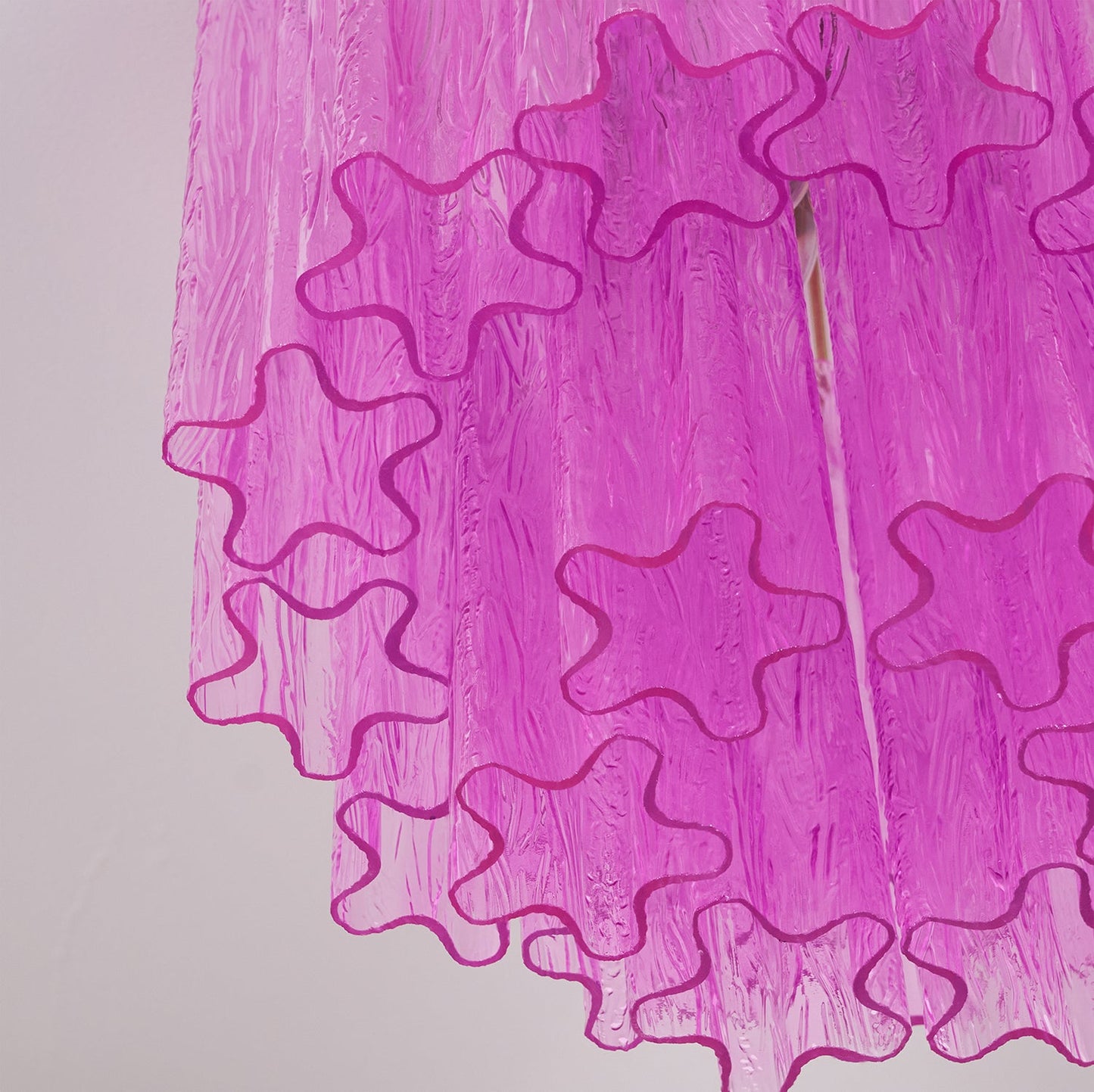 Fiora Rose Red Glass Ceiling Lamp