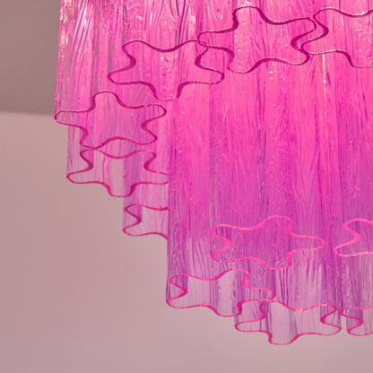 Fiora Rose Red Glass Ceiling Lamp