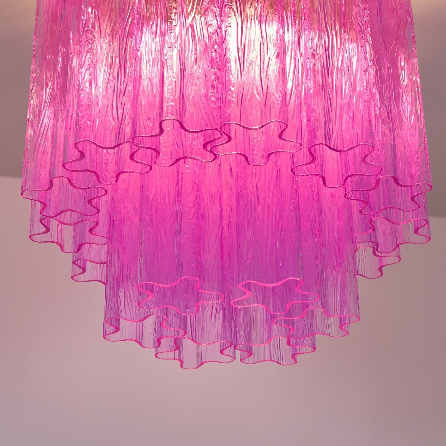 Fiora Rose Red Glass Ceiling Lamp