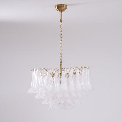 Fiora Pink Glass Chandelier