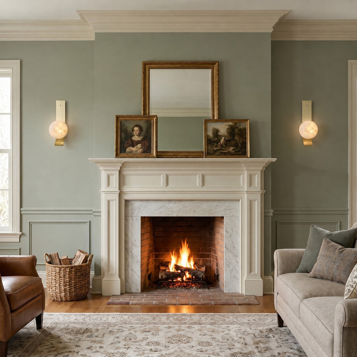 Fizi Alabaster Wall Sconce