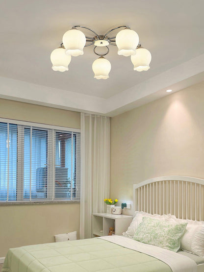 Floral Glass Ceiling Lamp