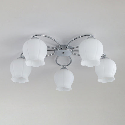 Floral Glass Ceiling Lamp