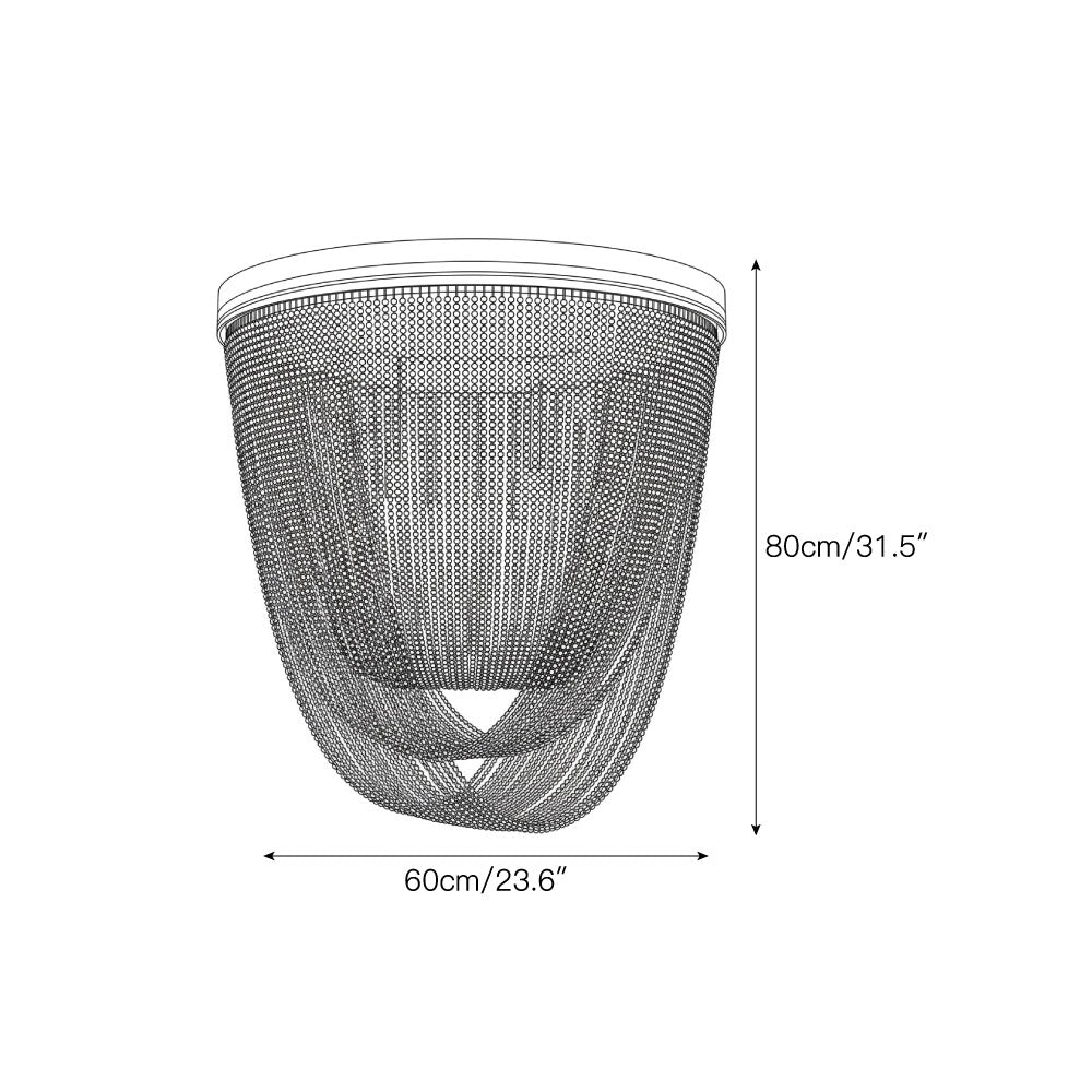 Florian Schulz Waterfall Glass Flush Mount Ceiling Light
