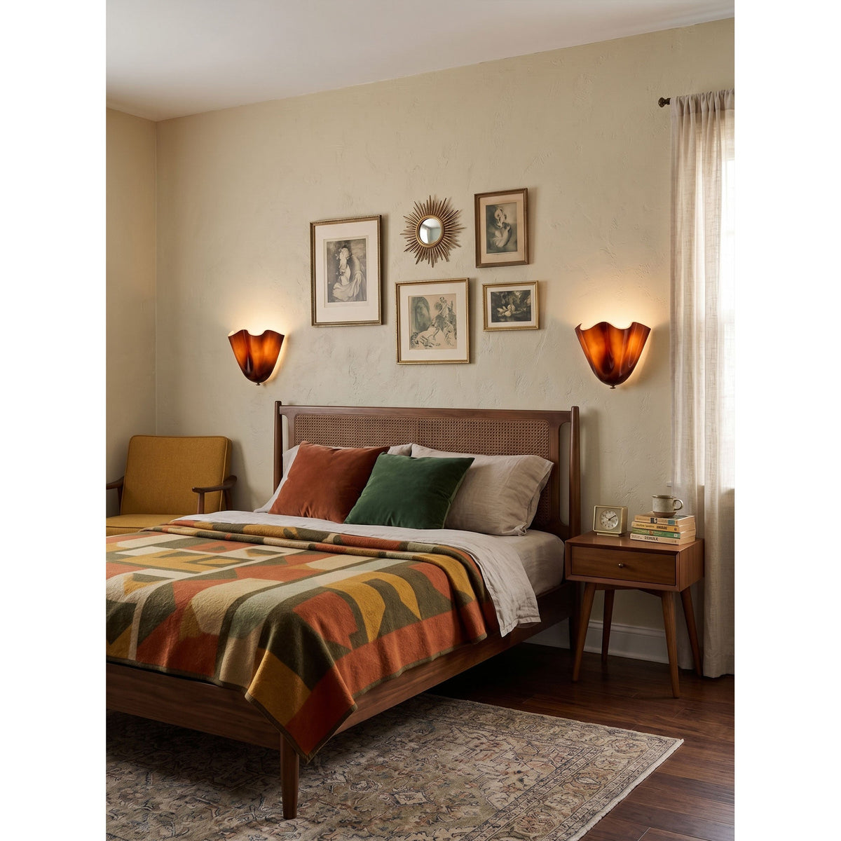 Flower Glass Wall Lamp