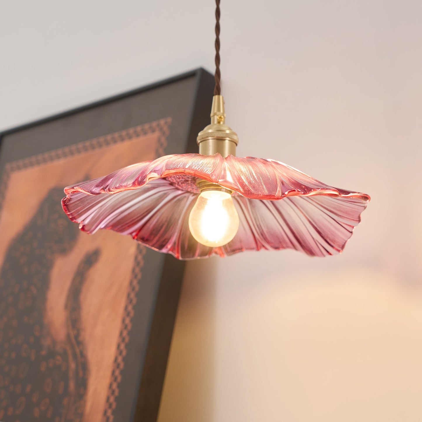 Flower Glass Swag Lights