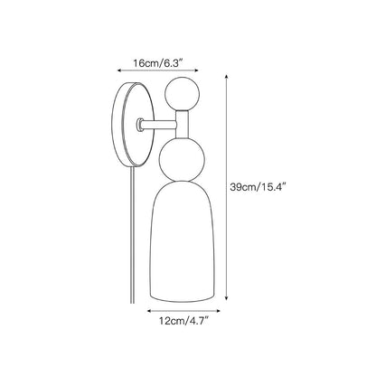 Flume Alabaster Plug-in Wall Sconce