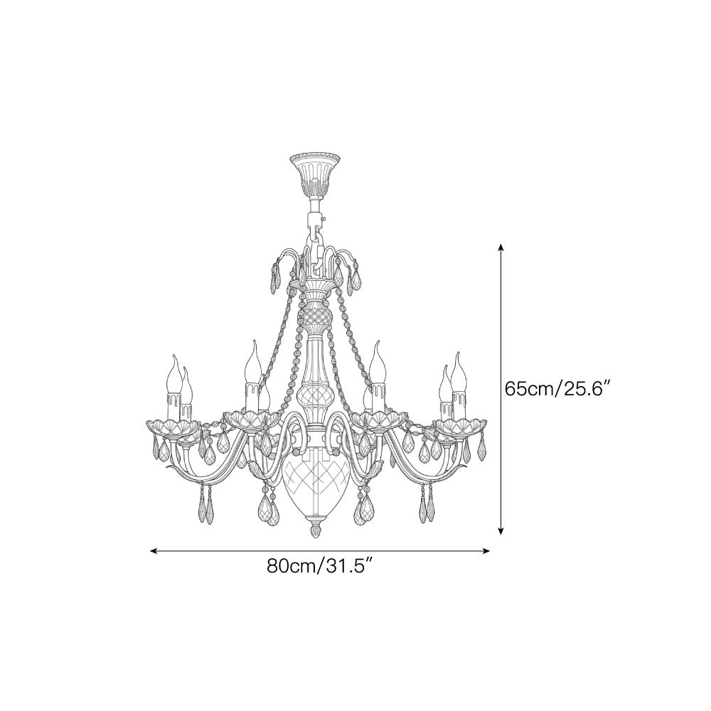 Fontainebleau Brass Chandelier