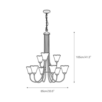 Franklin Amber Chandelier