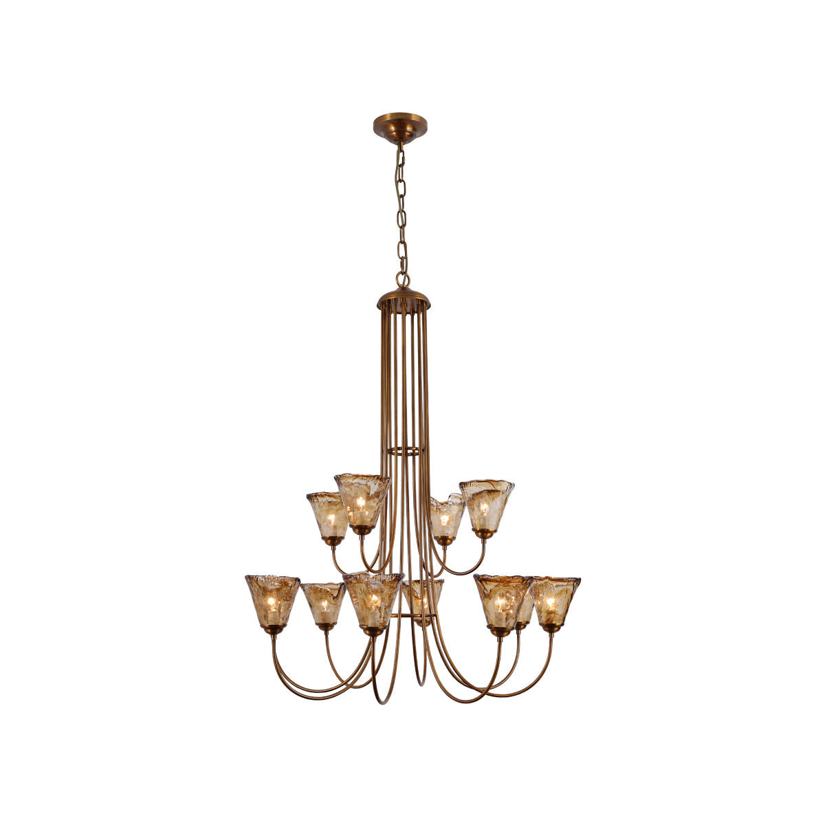 Franklin Amber Chandelier