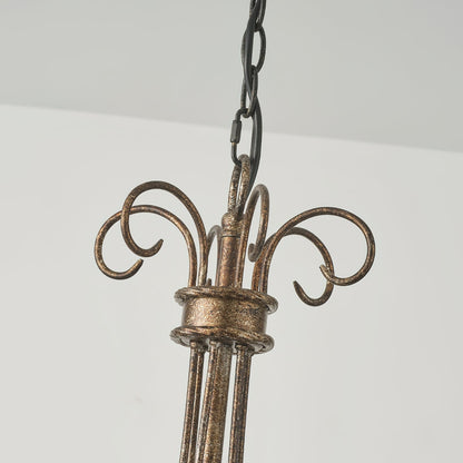 Franklin Rust Candlestick Chandelier