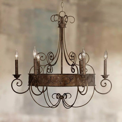 Franklin Rust Candlestick Chandelier