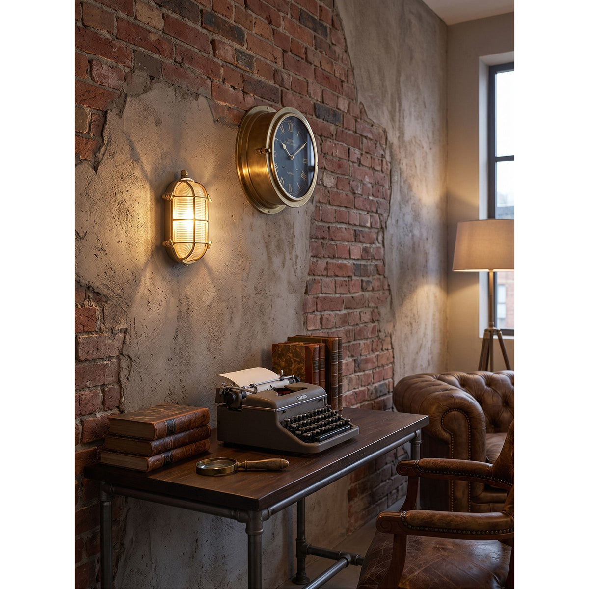 Fremantle Brass Bunker Sconce