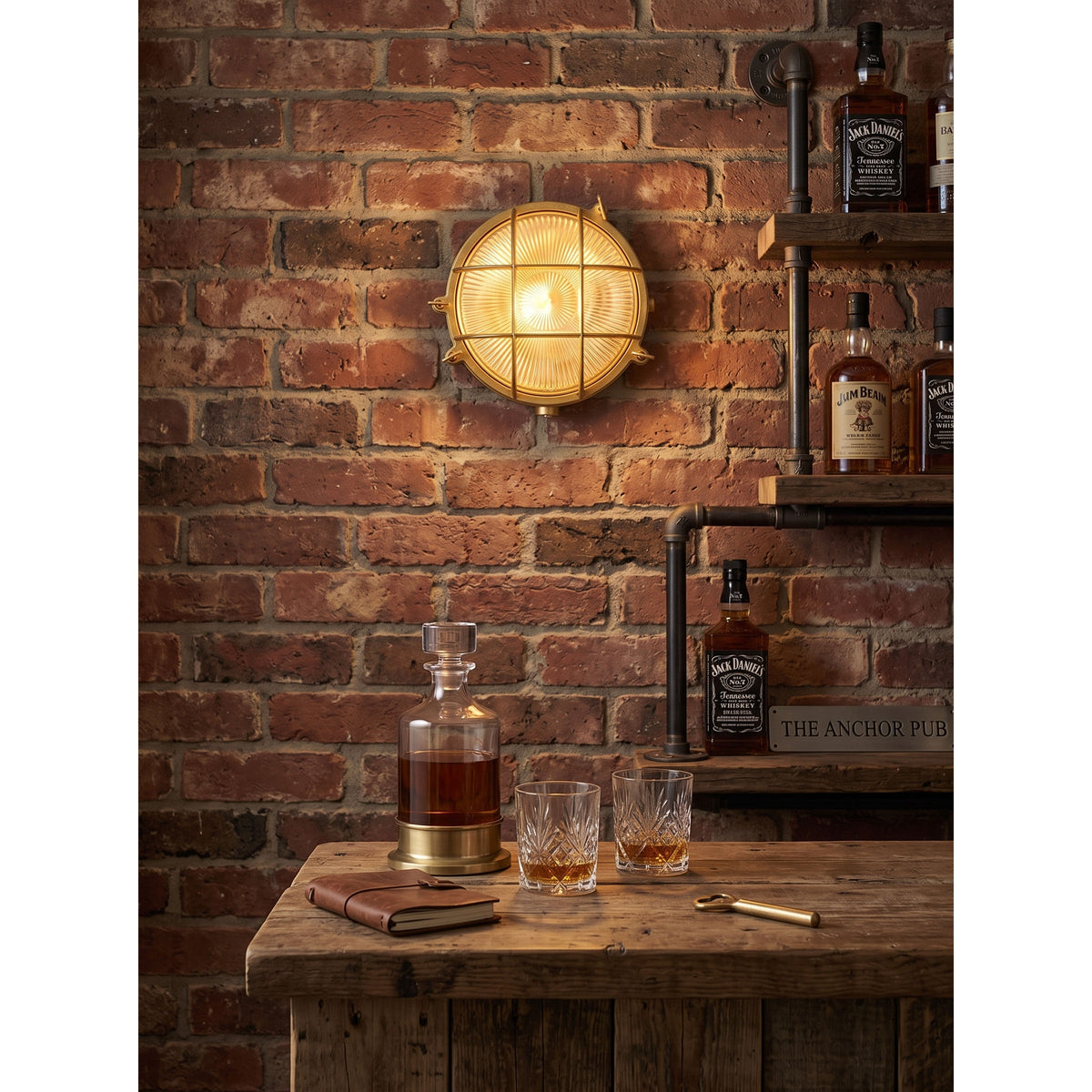 Fremantle Brass Bunker Sconce